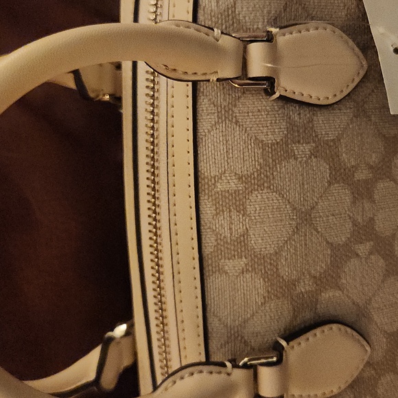 Kate Spade Beige Patterned Satchel *Convert Into Shoulder/ Crossbody With Strap* - Picture 11 of 12
